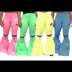 Stretch Bell Bottom Pants